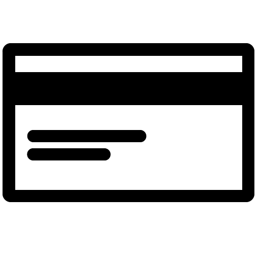 Credit card outline